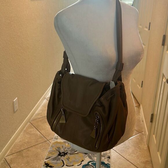 See By Chloe Large Shoulder Bag Dark Brown Soft Leather Multipocketed Carryall - Picture 1 of 16